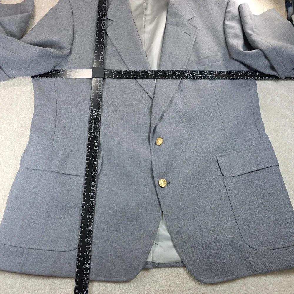 Lacrosse Tailored Expressly For Stephen's Blazer Mens 48L Gray Pockets USA Made